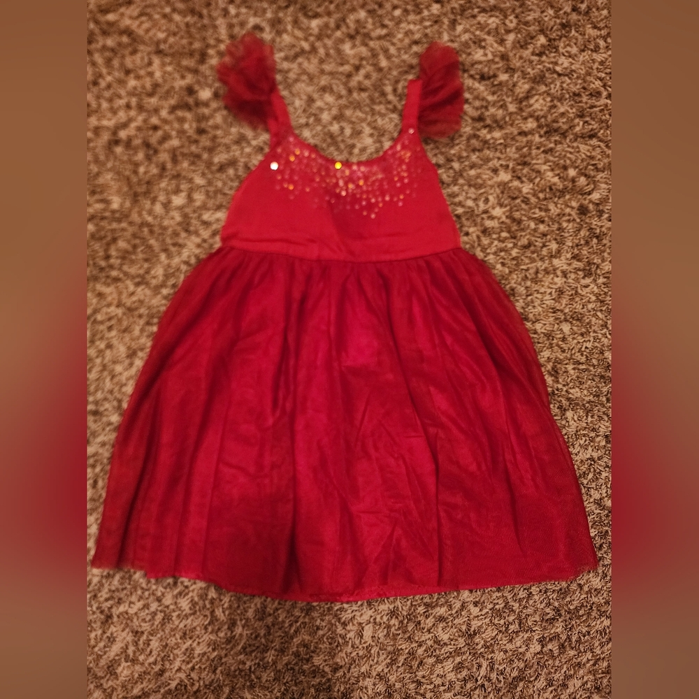 Cat & Jack Girls Red Holiday Dress, size 6/6x